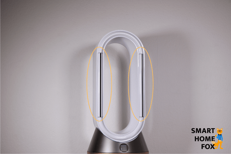 Die Luftauslass-Schlitze (Oszillatoren) vom Dyson Purifier Humidify+Cool Formaldehyde PH04